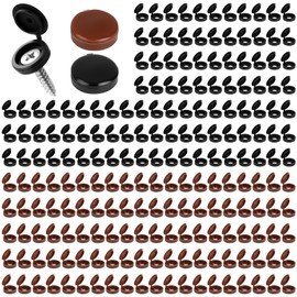 200 Pcs Plastic Hinged Screw Covers, Durable Snap Washer Caps with Flip Tops for Secure Protection of Screws in Home, Office and Industrial Applications