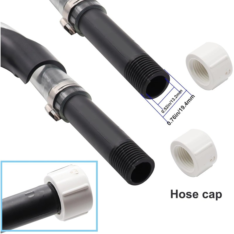 Racing Fuel Jug Hose Kit,2 Sets High Flow Fuel Hoses