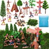 28-Piece Canlierr Native American Indian Plastic Figurines & Model Trees