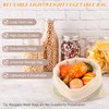 8 Pcs Reusable Cotton Mesh Produce Bags, Biodegradable Washable Eco-Friendly,