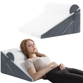 Ganondorf Wedge Pillow Headboard Orthopedic Bed Wedge Pillows Set for Sleeping Adjustable Premium Foam Elevated Triangle Body Pillow for Bed Sitting Up