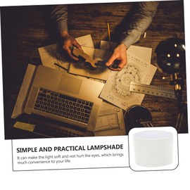 OSALADI 1pc White Lamp Shade Linen Lamp Shade Medium Fabric Drum Lampshade for Floor,Bedside Lamp,Wall Lamp,Table Lamp