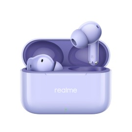 realme Buds T200 TWS Earbuds, Hi-Res Audio, LDAC, IP55 Water Resistant, 12.4mm Dynamic Bass Driver, 32dB ANC, 50h Playback (Purple)