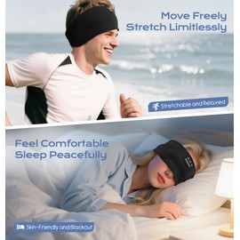 ink-topoint Sleep Headphones Bluetooth 5.4 Headphones, Sports Earphones with Ultra-Thin HD Stereo Speaker, Breathable Sports Headphones for Workout Running, Sleeping, Ideal Gifts for Men Women