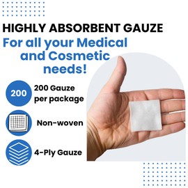 2x2 Gauze Pads, Non-Woven Sponges, Dental Gauze, Gauze Sponges for First Aid Kits, Gauze Pads - Medical Gauze Pads All-Purpose Non-Sterile Pads, All Purpose Gauze Sponges