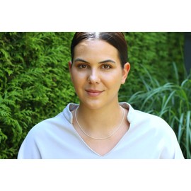 SILBERMOOS Women's Diamond-Coated Ball Chain Fine Shiny Quality Chain from Italy 925 Sterling Silver 42 45 50 cm, Sterling Silver, No Gemstone