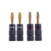 4 x Banana Plug Speakers 1 Pair - 24K Gold-Plated