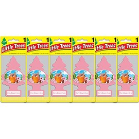 LITTLE TREES Car Air Freshener | Hanging Paper Tree for Home or Car | Cherry Blossom Honey | 6 Pack