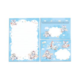 Stationery Set for Kids Animals Koala Bear Rabbit Letter Pad with Envelope for Girls and Boys (Pad A5 with 25 Sheets + 15 Envelopes)