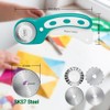 45mm Rotary Cutter for Fabric with 8pcs Rotary Blades, Rolling