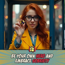 MilestoneMint 4 Year Sobriety Coin - Superpower AA Medallions - 4 Year AA Chips & Medallions to Celebrate Milestones - Four Year Sober Coin Gift for Men & Women in Recovery