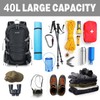 BECOJADDE Hiking Backpack Men Women 40L Ultralight Foldable Backpack Waterproof