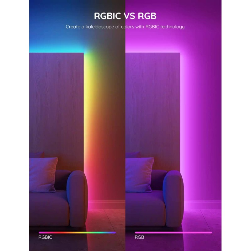 Govee RGBIC LED Strip LightSmart LED light for BedroomBluetoo
