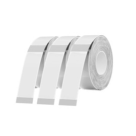 3 Rolls Clear D30 Label Tapes Compatible with Label Maker Model D30, Thermal Sticker Paper 12mm x 40mm (0.47 x 1.57 Inches) Laminated Office Labeling Tape Replacement