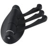 Upluckey Foldable Triple Robe Hooks Zinc Alloy Matt Black Bath