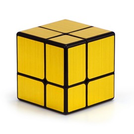 Cuberspeed Qiyi 2x2 Mirror Golden Magic Cube Mirror 2x2x2 Mirror Cube 2x2 Gold