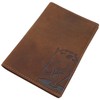 Buffalo Full Leather ID Card Holder with Deer, Boar, Skull