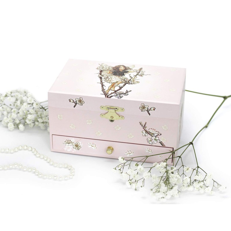 Trousselier Cherry Flower Fairies Musical Jewellery Box, TROUS60614