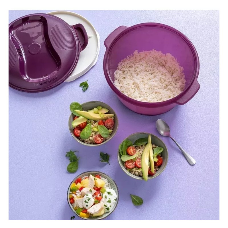 Tupperware Microwave Rice Cooker Purple Large 3L or 12 cup