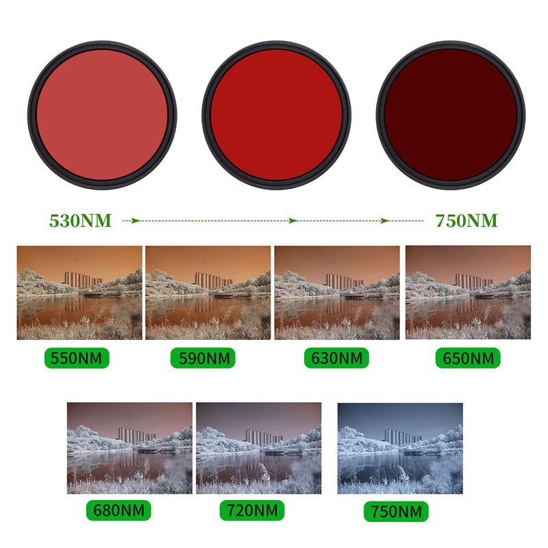 Fotga 67mm Optical Circular Adjustable Infrared Filter IR Pass Filter