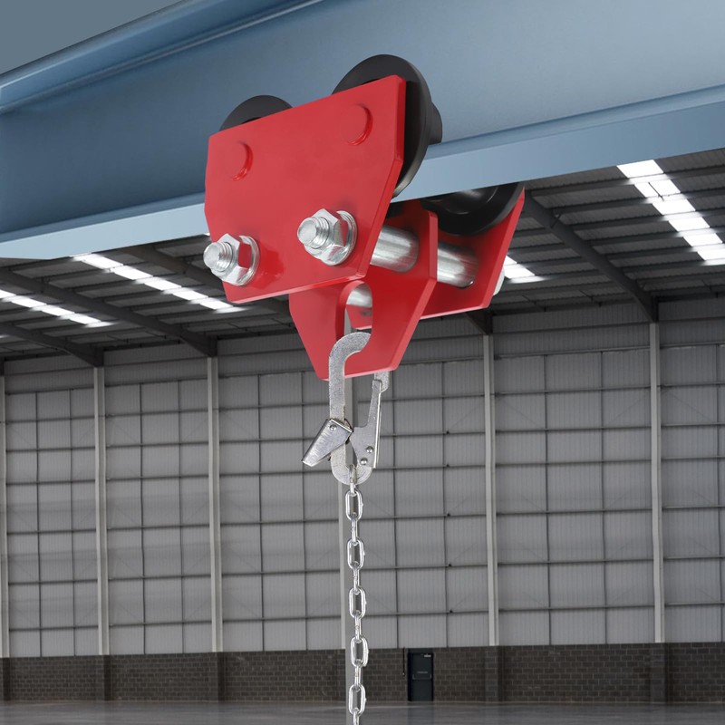 siohdagu 3 Ton / 6600LB Manual Beam Trolley, Adjustable I-Beam