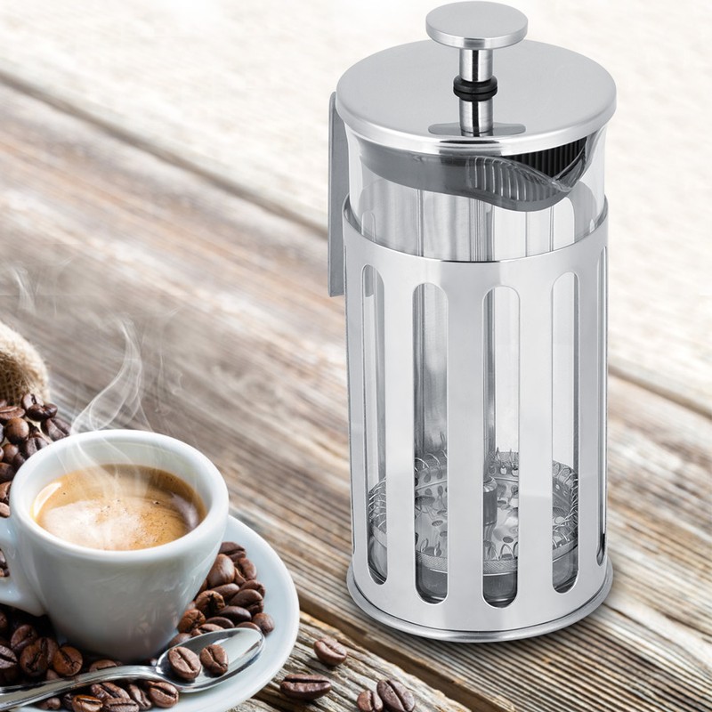 Stainless Steel Glass French Press Filter Coffee Pot Household Tea