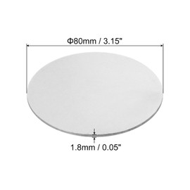 PATIKIL 80mm Steel Disc, 4Pcs Metal Stamping Blanks Tags Circle Round Metal Plate Strike DIY 304 Stainless Steel for Laser Engraving Stamping Craft Name Tag