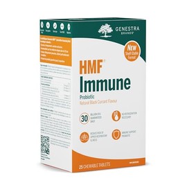 Genestra Brands Genestra Brands HMF Immune | Shelf-Stable Probiotic Formula | 25 Chewable Tablets | Natural Black Currant Flavour