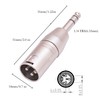Smithok 4 Pack 1/4" TRS to XLR Adapter, Balanced Quarter