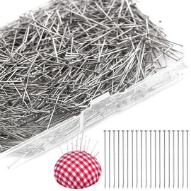 UOCAI 2000 Stück 26mm Stecknadeln Ohne Kopf Schneiderin Kopf Pins in Box Feine Pinnnadeln Pailletten Nadeln Edelstahl Stecknadel Satin Pin für Herstellung Von Schmuck, Nähen und Handwerk