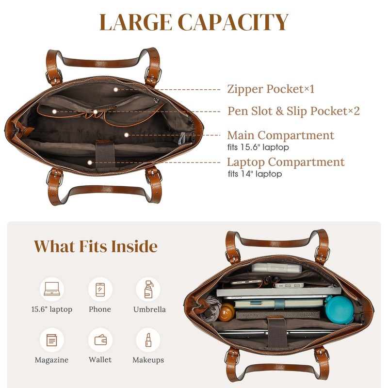 S-ZONE Tote, Light Brown