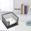 Black Metal Note Box, Office Mesh Memo Holder Memo Pad