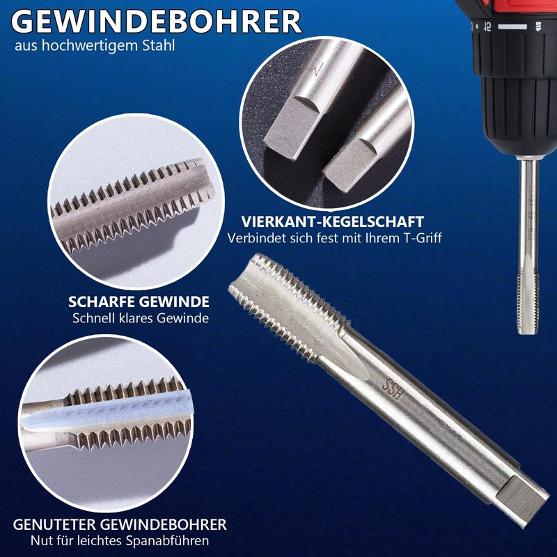 DASBSTE Thread Repair Set, Thread Repair Tools with M5 M6