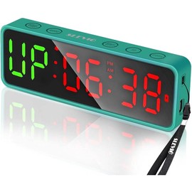 Small Gym Timer Clock, Stopwatch, Workout Interval Timer with Built-in Powerful Magnet, Large LED Digital Display, Home Accessories Countdown Clock for Home Gym Garage Schools - Colour: Blue
