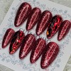 Passionate Red Handmade Nail Tips - Lipstick / 정열의 레드