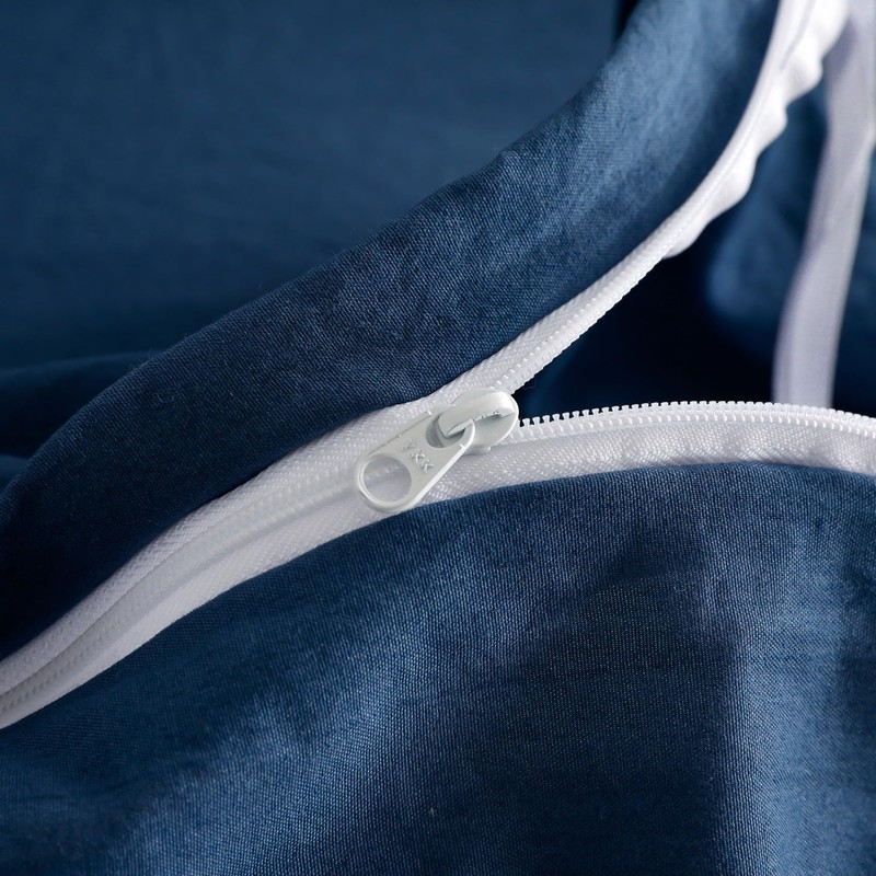 OAITE Navy Blue Duvet Cover King Size, Microfiber Duvet Cover