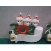 2 Comical Christmas Tree 2020 Ornaments White Skin w Toilet