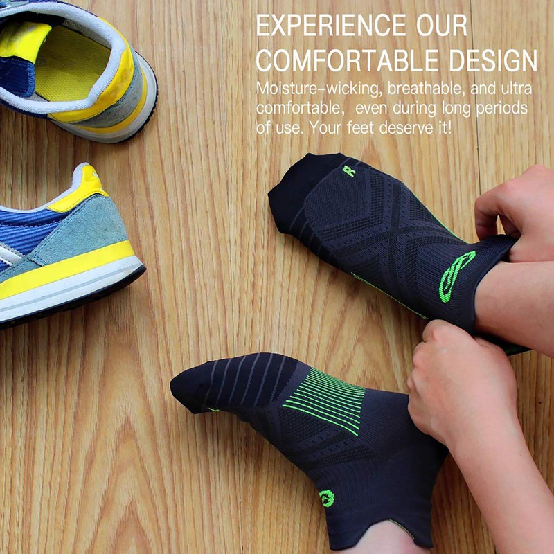 Ankle Compression Socks for Men and Women (6 Pairs), Low