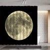 WUASDCS Full Moon Shower Curtain Mysterious Gray Planet Black Background