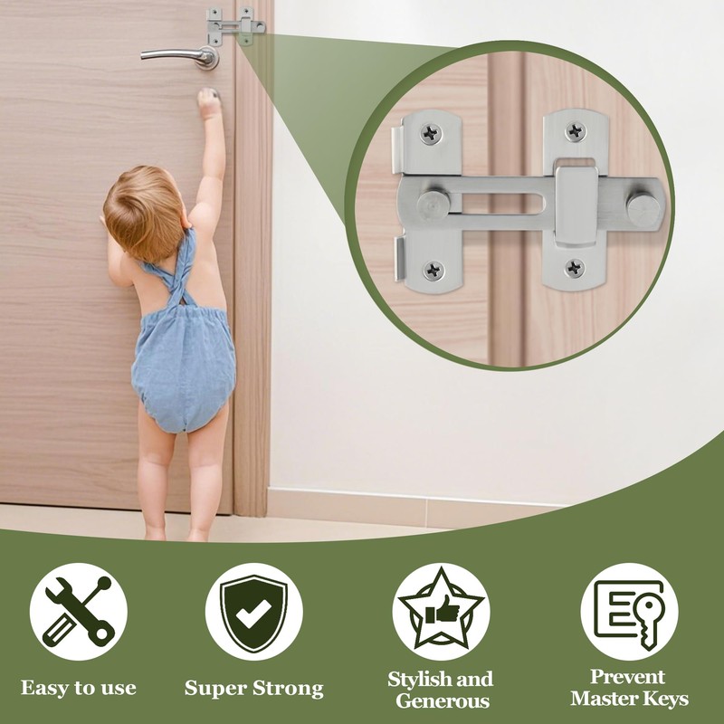 Alise 4 inch Flip Latch Gate Latches, Heavy Duty Stainless