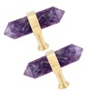 KYEYGWO Pack of 2 Amethyst Healing Stone Point Furniture Knobs