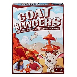 Mattel Games Goat Slingers Kids Game with Cliff Tower and Launcher for 5 Year Olds and Up GKF07