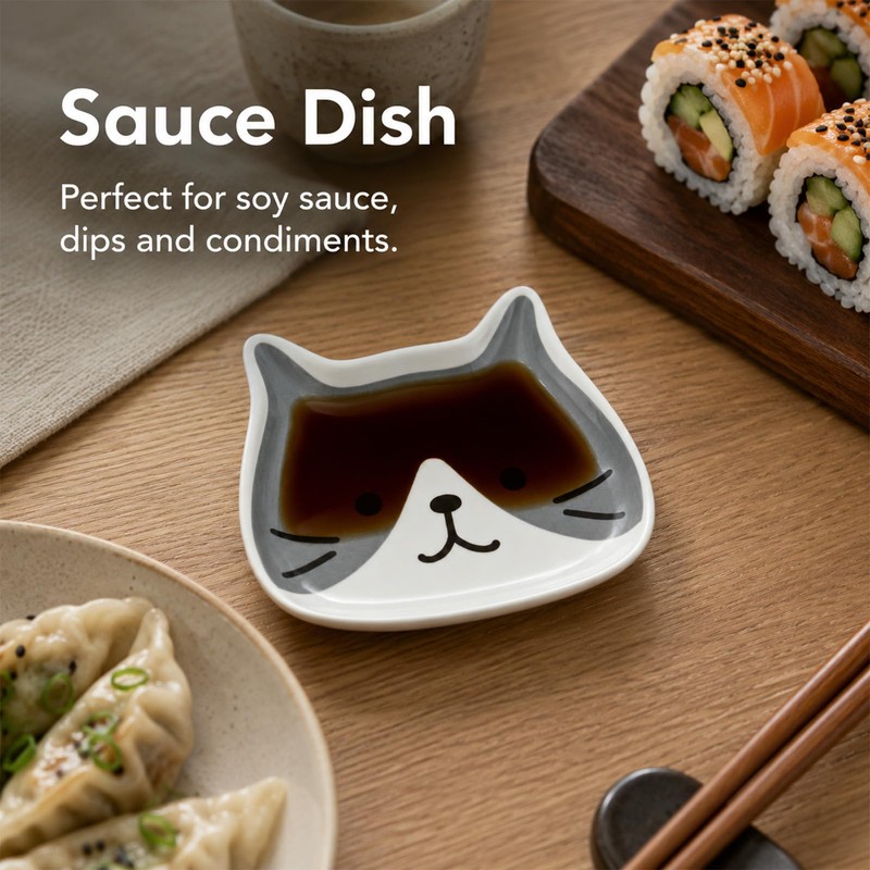 Cat-Shaped Spoon Rest, Ceramic Spoon Rest for Kitchen Counter Stove