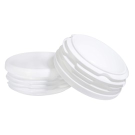 Prescott Plastics 2.0" Inch Round Plastic Plug Insert (10 Pack) White End Cap for Metal Tubing, Fence, Glide Insert for Pipe Post, Chairs and Furniture