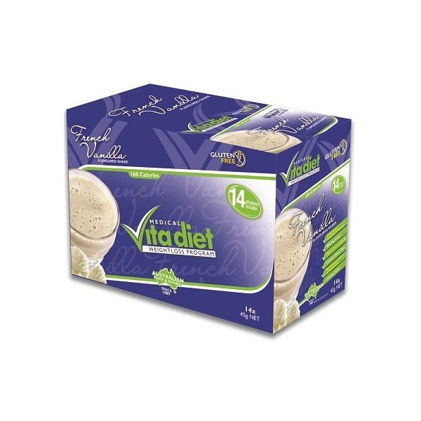 Vita Diet Supplement Shake 14x45g Sachets - French Vanilla - Discontinued Product