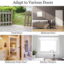 Anti-Theft Door Latch, Pack of 2 Stainless Steel Rotating Latches, Door Lock, Cabinet Door, Rotating Latch Lock, Brushed Stainless Steel Door Lock with Screws for Various Doors (Silver)