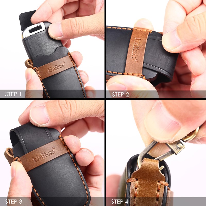 Aoocar 2018-2025 Leather Key Fob Cover, Compatible with Lexus ES