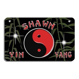 Yin Yang Bicycle License Plate Personalize Gifts Boys Girls Taoism