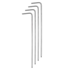 sourcing map 4pcs Ball End Hex Key Wrench 2mm L-Shape Extra Long Arm Hexagon Metric Wrenches Chrome Vanadium Steel Repairing Tool for Home Repair