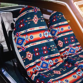 Hahafelt 2 Pack Car Seat Towel Covers Athletic Running Towel Performance Microfiber Post Workout Sweat Washable Cover Non Slip for Car Outdoor Sport Activities 63 x 31.5 Inches (Aztec)